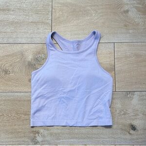 lululemon athletica Lavender Ribbed Racerback Crop Tank